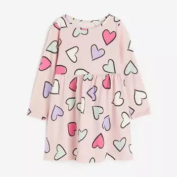 Платье H&M Kids Cotton Jersey, светло-розовый