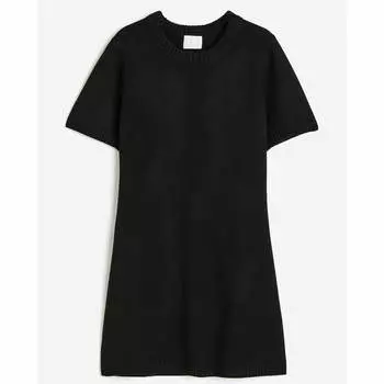 Платье H&M Knit Mini, черный
