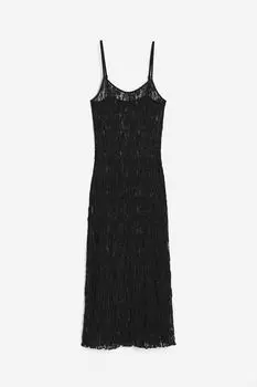 Платье H&M Lace Slip, черный