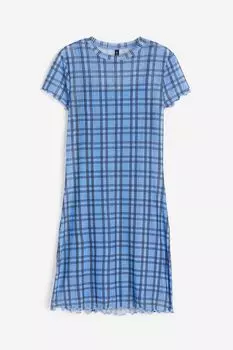 Платье H&M Mesh Bodycon, синий