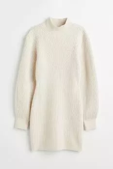 Платье H&M Mock-turtleneck, белый