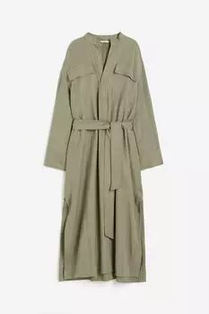 Платье H&M Modal-blend Utility, хаки