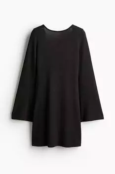 Платье H&M Open-back Knit, черный