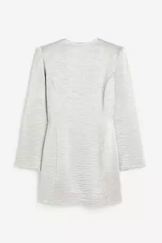 Платье H&M Open-backed Satin, светло-серый