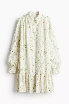 Платье H&M Oversized Shirt, белый