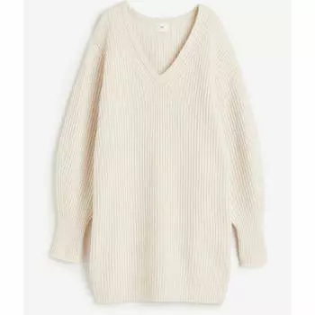 Платье H&M Rib-knit, белый