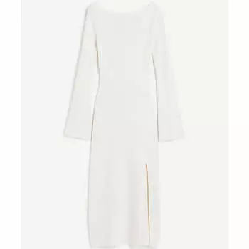 Платье H&M Rib-knit Bodycon, кремовый