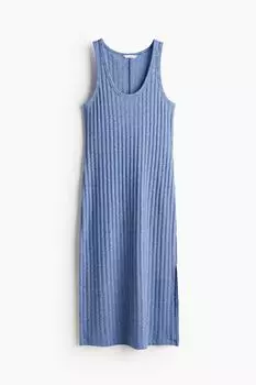 Платье H&M Rib-knit, синий