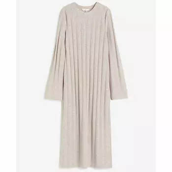 Платье H&M Rib-knit, светло-бежевый
