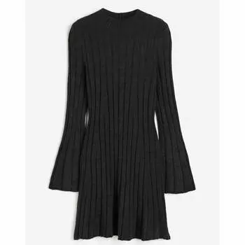 Платье H&M Ribbed Knit, черный