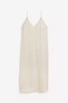 Платье H&M Strapless, светло-бежевый