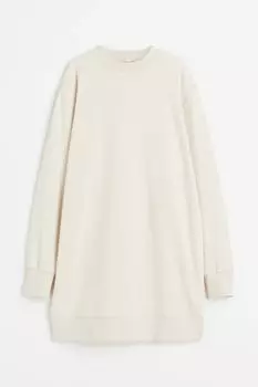 Платье H&M Sweatshirt, светло-бежевый