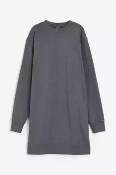 Платье H&M Sweatshirt, темно-серый