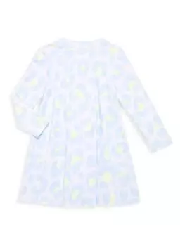 Платье Hacci со снежным леопардом для маленьких девочек и девочек Sol Angeles, цвет Snow Leopard