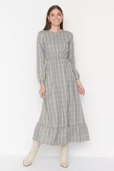 Платье - Хаки - А-силуэт Trendyol Modest, хаки