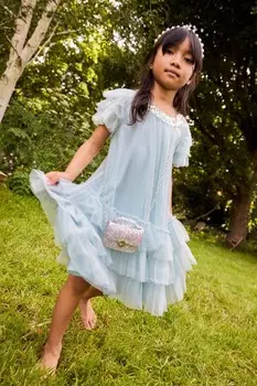 Платье халат Alexandra с оборками Monsoon, синий