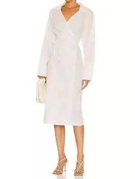 Платье-халат белого цвета St. Agni