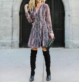 Платье-халат цвета ржавой змеи RD Style, цвет rust snake