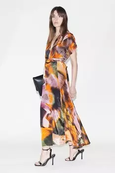 Платье халат Delight с пышной юбкой Religion, оранжевый