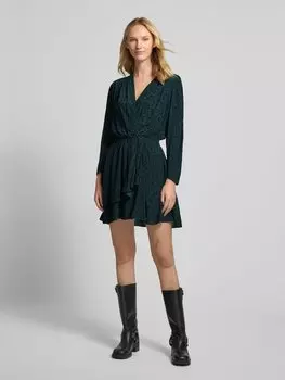 Платье-халат длиной до колена «ROGERS» Zadig & Voltaire, темно-зеленый