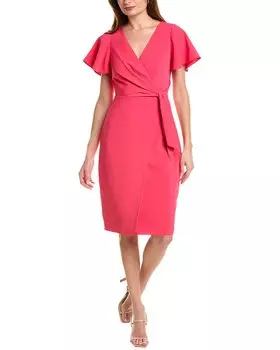 Платье-халат Elie Tahari Faux, розовый