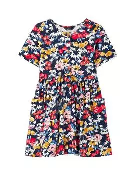 Платье-халат из джерси Liddie Floral в синем цвете Joules