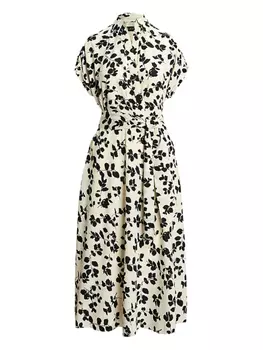 Платье-халат миди с цветочным принтом Lauren Ralph Lauren, нейтральный