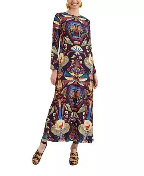 Платье-халат с длинными рукавами в цвете Nephthys Navy La DoubleJ, мультиколор