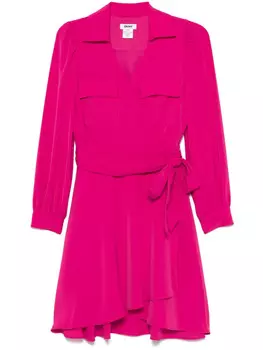 Платье-халат с поясом DKNY, розовый