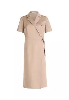 Платье-Халат с воротником Betty & Co, коричневый