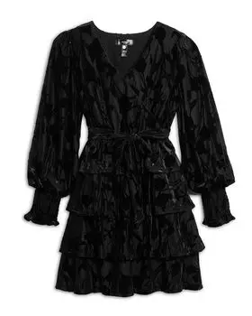 Платье-халат с жаккардовыми оборками для девочек, Little Kid, Big Kid AQUA, мультиколор