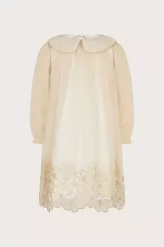 Платье халат Vanessa с цветочным воротником Monsoon, золотой