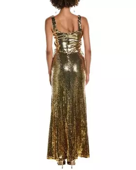платье Halston Zahra, золото