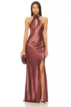 Платье-Халтер ana со съемным цветком Nicholas, цвет nutmeg