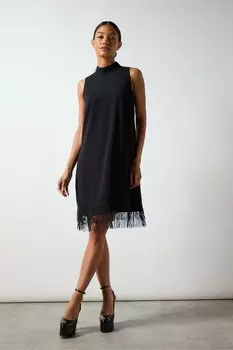 Платье халтер с отделкой бисером Ro&Zo, черный