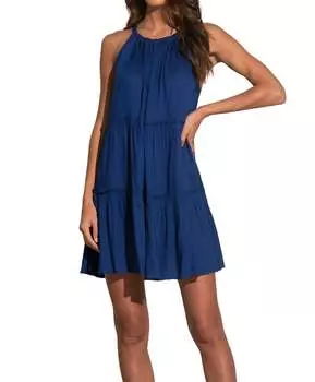 Платье-халтер в королевском стиле ELAN, цвет royal