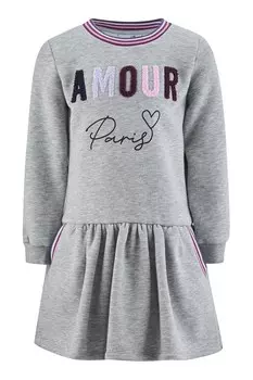 Платье happy girls, пятнистый серый