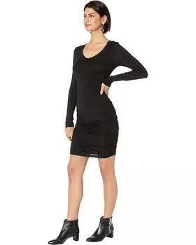 Платье Hard Tail Side Shirred Dress, черный