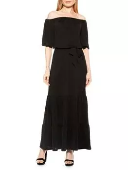 Платье Harlow Alexia Admor макси с принтом, черный