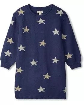 Платье Hatley Kids Blue Starlight Easy Sweater Dress, синий