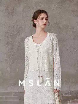 Платье Hazy Moon MSlan с V-образным вырезом, кремовый