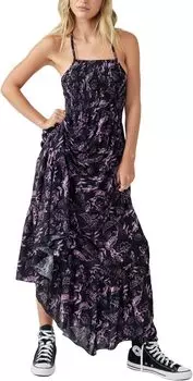 Платье Heat Wave Printed Maxi Free People, цвет Dark Night Combo