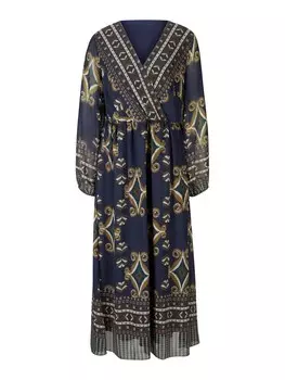 Платье Heine, морской синий/коричневый