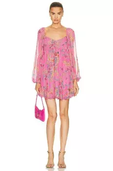 Платье Hemant And Nandita Fiora Short, розовый