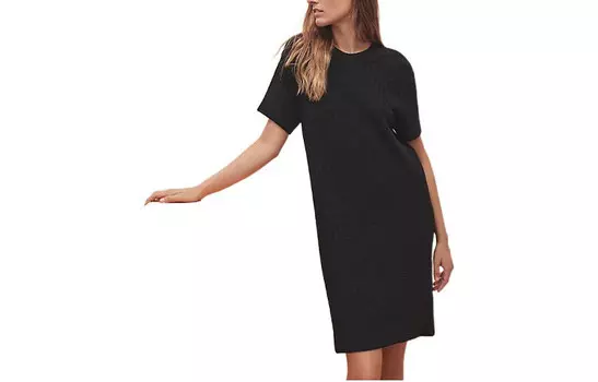 Платье Hermes с короткими рукавами, черный