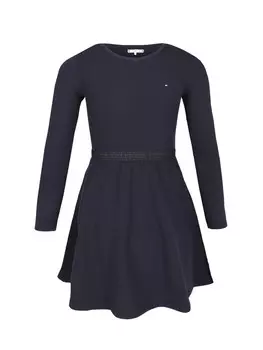 Платье hilfiger vestito con cintura da ragazza Tommy, синий