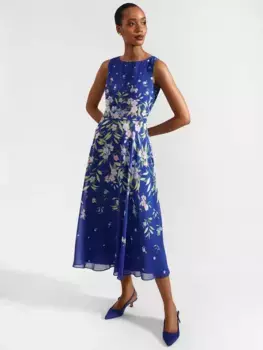 Платье Hobbs Carly Floral, цвет blue/multi
