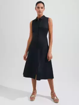 Платье Hobbs Cathleen Sleeveless Midi Shirt, черный