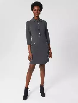 Платье Hobbs Flavia Ponte, темно-синий/слоновая кость