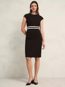 Платье Hobbs Harmony Shift, цвет black/ivory